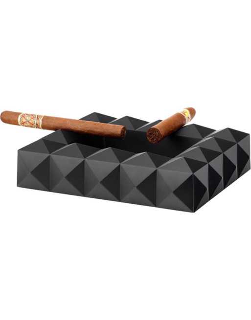 COLIBRI cigar askebæger metal "Quasar" sort med 6 hvileområder 25.4 x 20.3 x 5.1cm