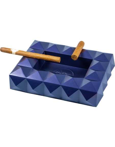 COLIBRI cigar askebæger metal "Quasar" blå med 6 hvileområder 25.4 x 20.3 x 5.1cm
