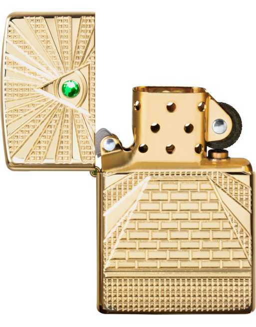 Zippo lighter "Eye of Providence" med Swarovski...