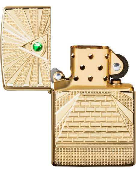 Zippo lighter "Eye of Providence" med Swarovski sten