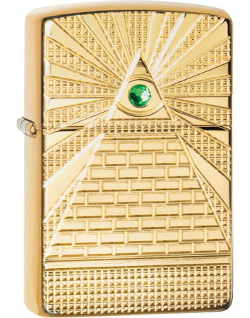 Zippo lighter "Eye of Providence" med Swarovski sten