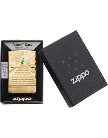Zippo lighter "Eye of Providence" med Swarovski sten