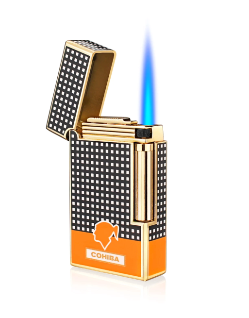 Derui jet lighter - orange cigar-og cigaret Jet flint kvalitets lighter og stormlighter med cigar punch