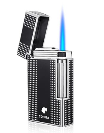 Derui jet lighter - sort cigar-og cigaret Jet flint...