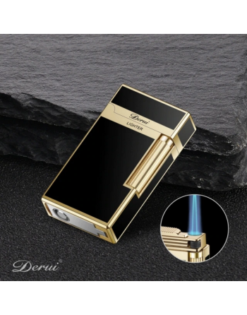 Luigi Ricci "Havana" jet lighter af Derui i sort/guld...