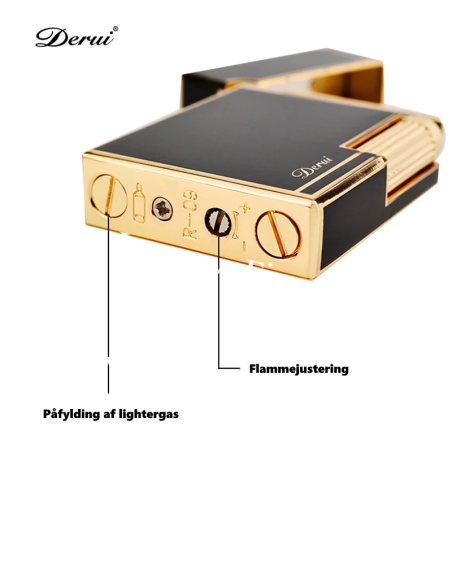 Luigi Ricci flint kvalitets lighter af Derui - Rød farve