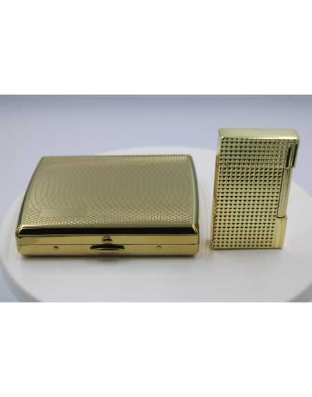 Pakketilbud med Jean Claude kvalitetslighter guld + Jean Claude cigaretetui guld