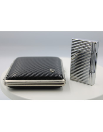 Pakketilbud med Jean Claude Flint Lighter "Dustin" Sølv +...