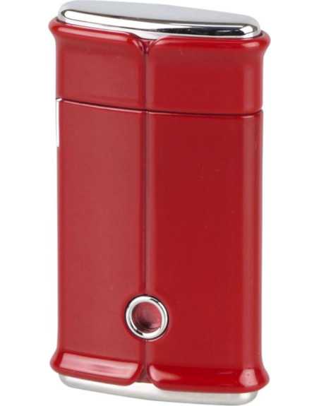 Jean Claude "Granada" lighter med dobbeltflamme rød (normal flamme & stormlighter flamme)