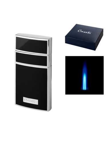 Caseti Milano jet lighter i krom og sort