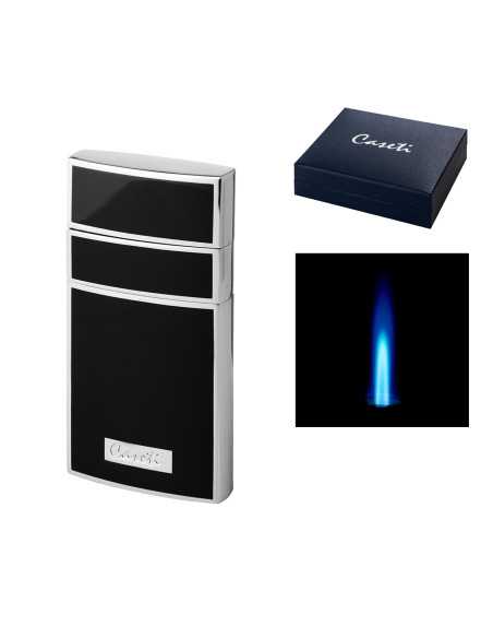 Caseti Milano jet lighter i krom og sort