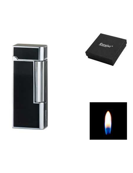 Eurojet Milano flint lighter i krom og sort farve