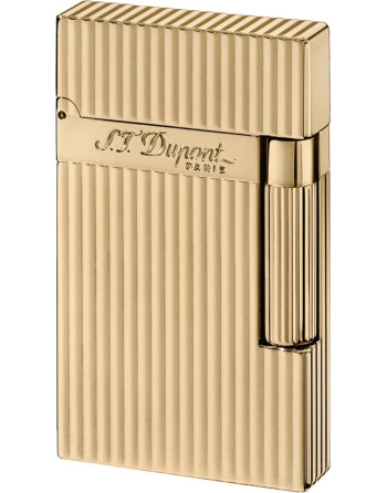 Dupont lighter Ligne 2 guldbelagt med striber 16827