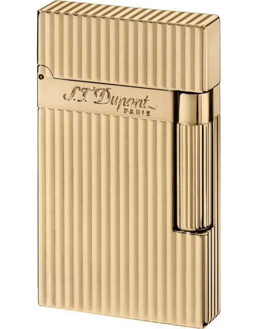 Billede af Dupont lighter Ligne 2 guldbelagt med striber 16827