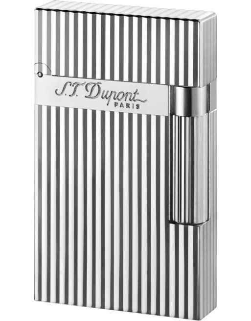 Dupont lighter Ligne 2 sølv med striber 16817