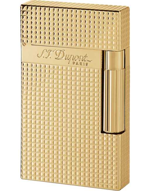 Dupont lighter Ligne 2 guldbelagt carrè 16284 flint