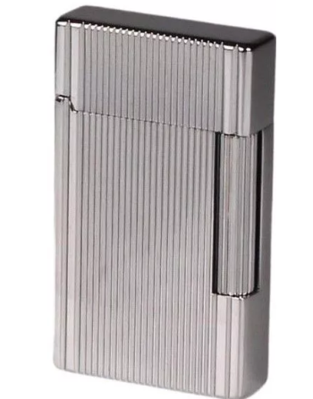 Sky kvalitets lighter i sølv med lodrette striber - flint...