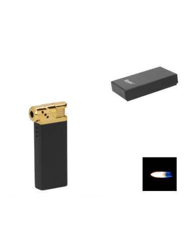 Eurojet Pibe Lighter med piezo flamme i sort/guld