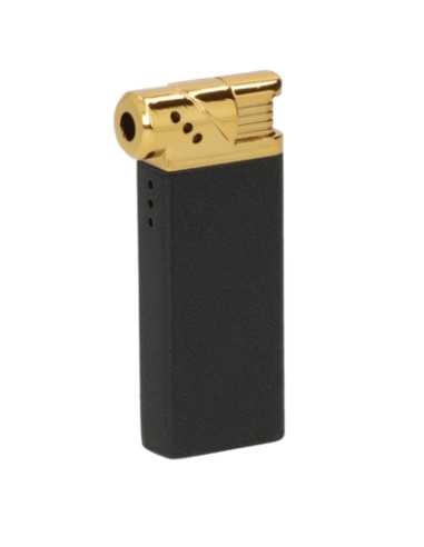 Eurojet Pibe Lighter med piezo flamme i sort/guld