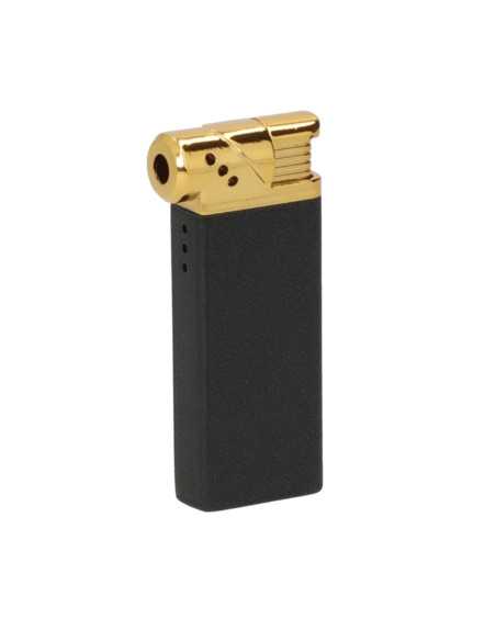 Eurojet Pibe Lighter med piezo flamme i sort/guld