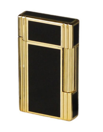 Sky kvalitets lighter i sort og guld - flint lighter